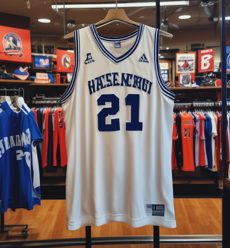 A gold-accented basketball player mid-jump, reaching for a slam dunk against a blurred crowd.