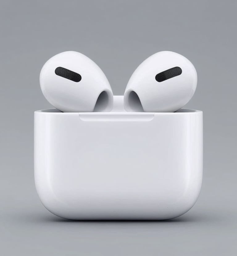 cria uma imagem de airpods