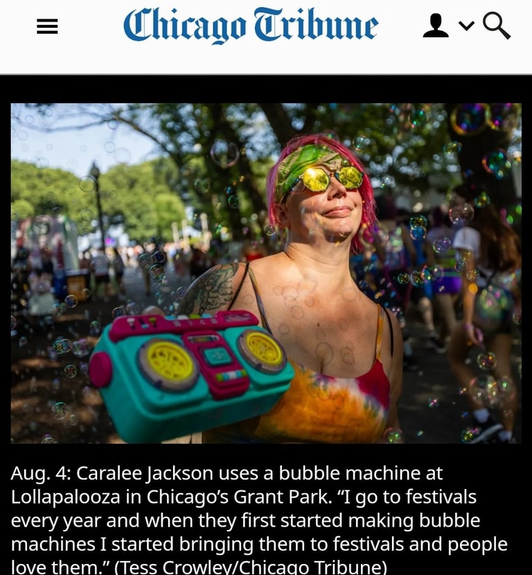 My photo featured in the Chicago Tribune during Lollapalooza