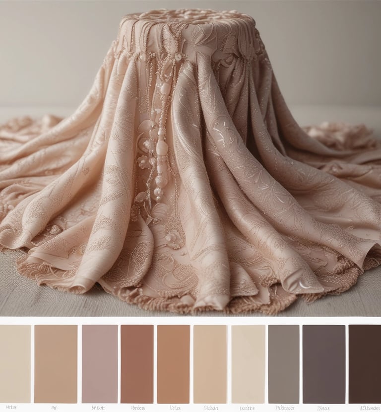 A variety of fabric swatches showcasing different colors.