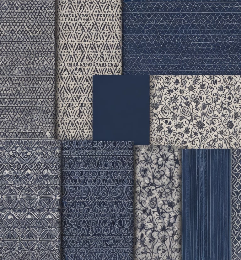 A vibrant textile factory showcasing various fabrics.