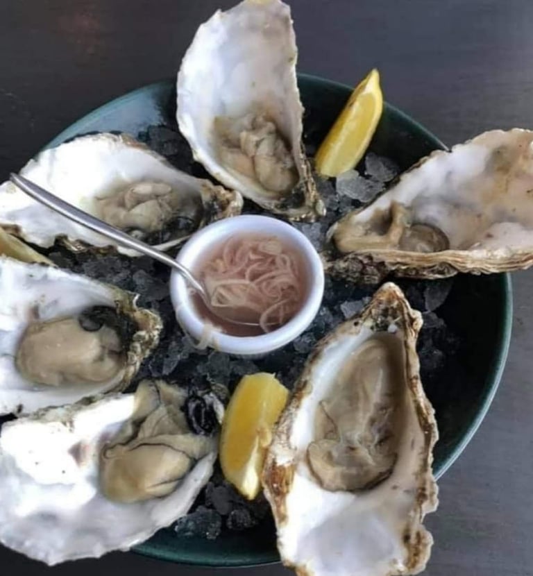 Freshly Shucked Norfolk Oysters