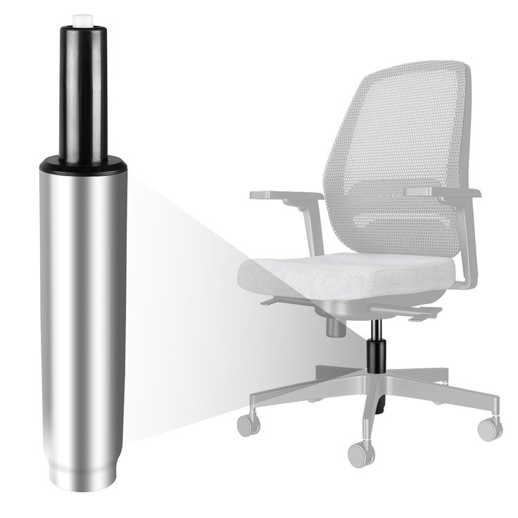 Technician replacing broken gas lift cylinder in office chair at pune 