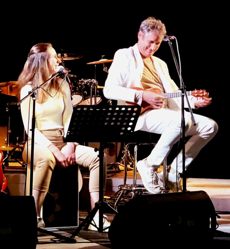 Joël Royer et sa fille, Pauline sont sur scène à Bergerac