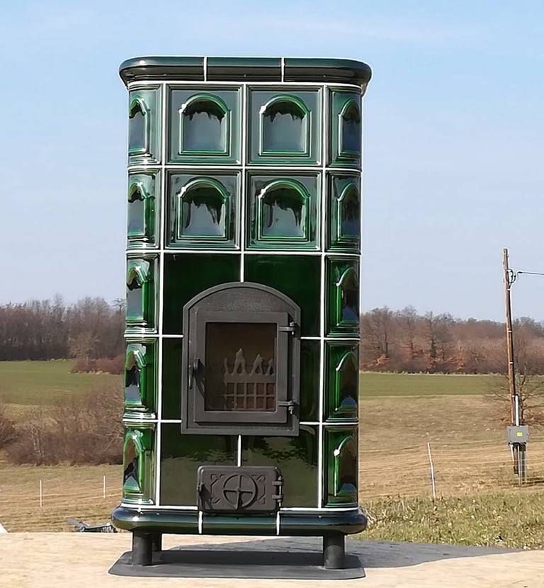 Mobil cserépkályha jurtába