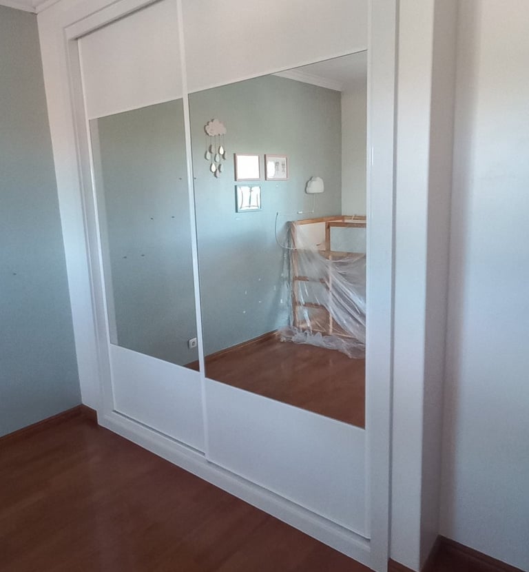 Portas de correr panorâmicas com espelho, elaborado resistência antiquebra