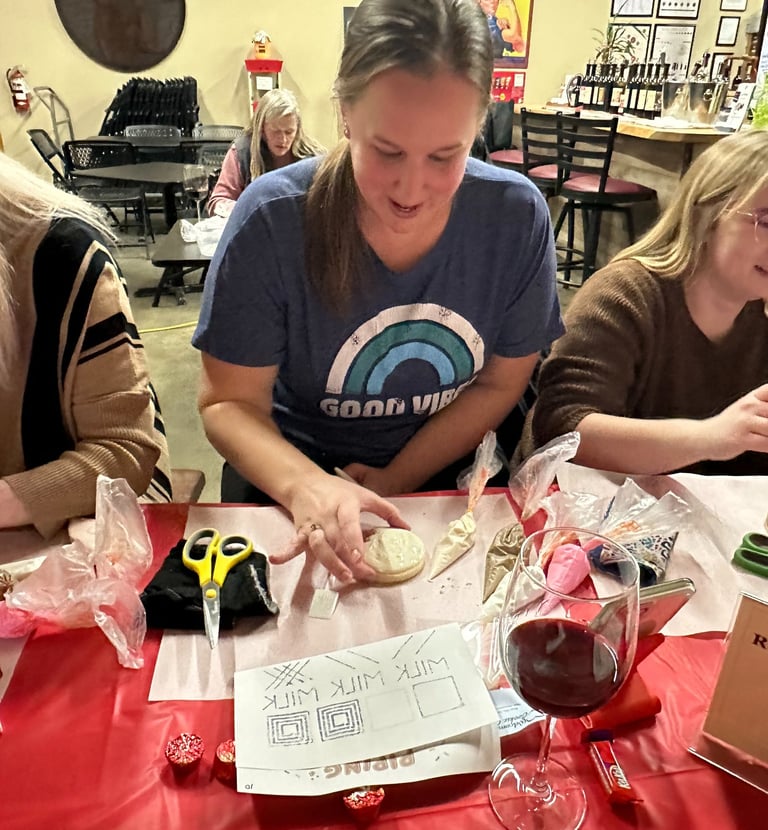 Cookie decorating classes at local winery