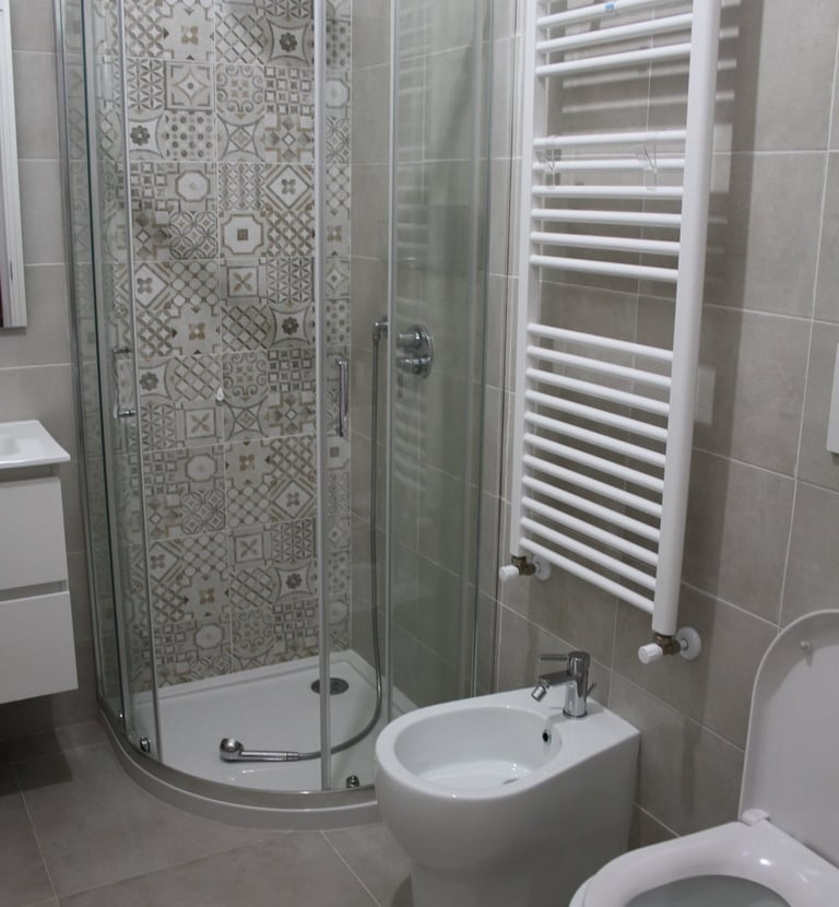 lodgings in sardinia a bathroom with a toilet and a shower
