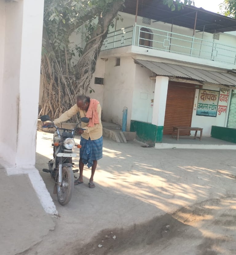 old man on his bike
