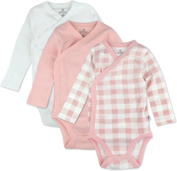 Baby onsie wrap style with snaps pink