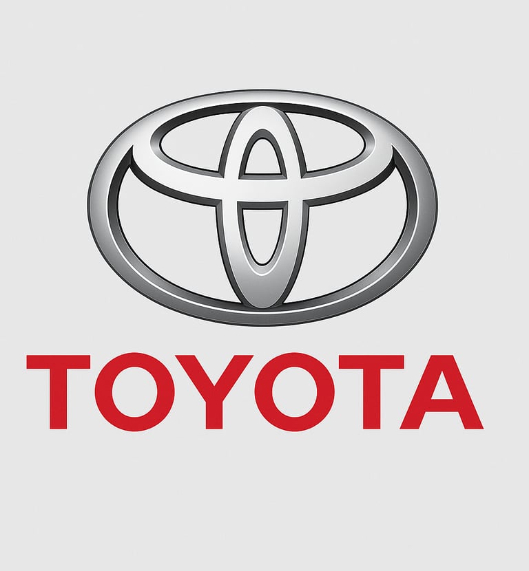 a toyota logo on a white background