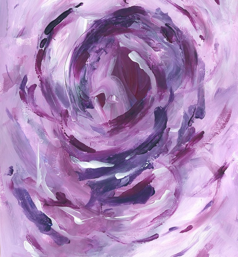 purple abstract art piece from collection "rainbow series" click to enter collection