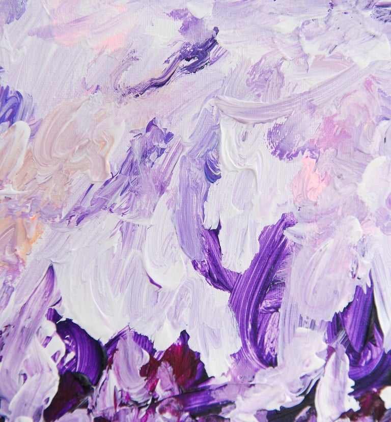 purple abstract art piece from collection "through pure eyes" click to enter collection
