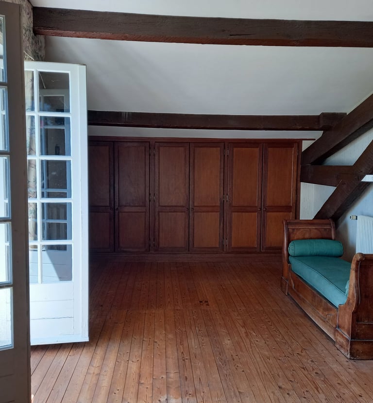 Frankrijk -Sud-Ouest- Nouvelle-Aquitaine -Gironde eerste verdieping - master suite met eigen badkame