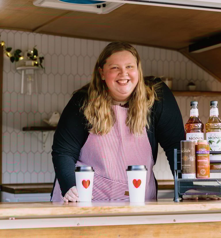 Love & Lattes Mobile Barista serving guests at a private event