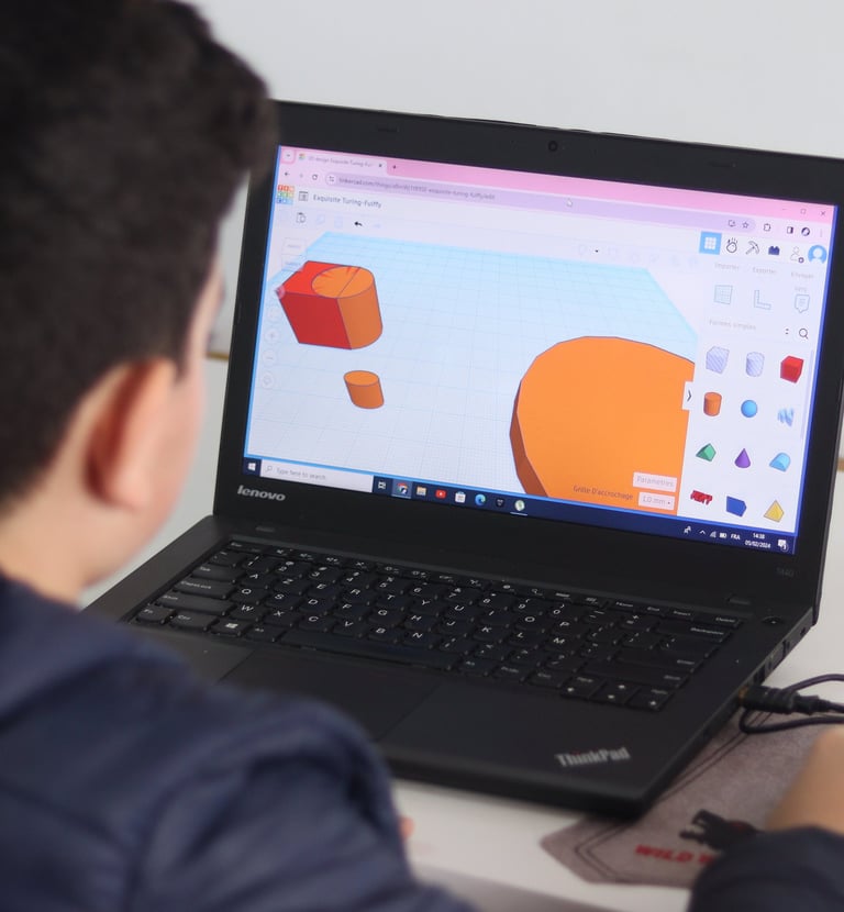 stage vacances de robotiques à casablanca 2024 3d design