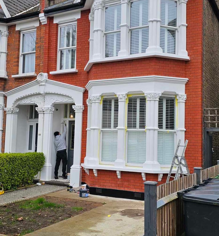 Victorian front façade painting in Clapham – Pure Perfection exterior project.