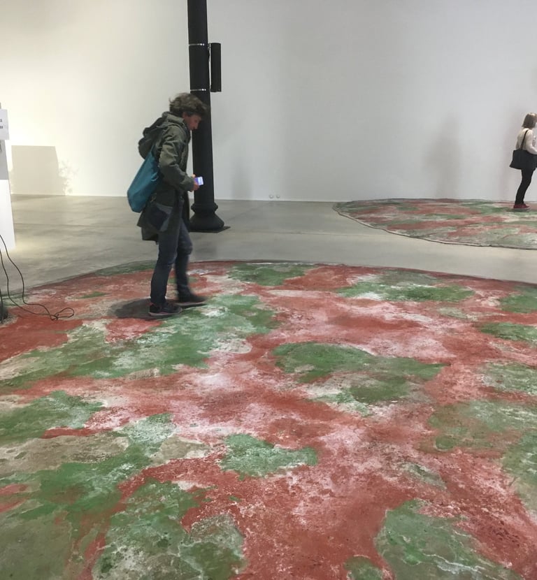 sol en béton pour expo artistique