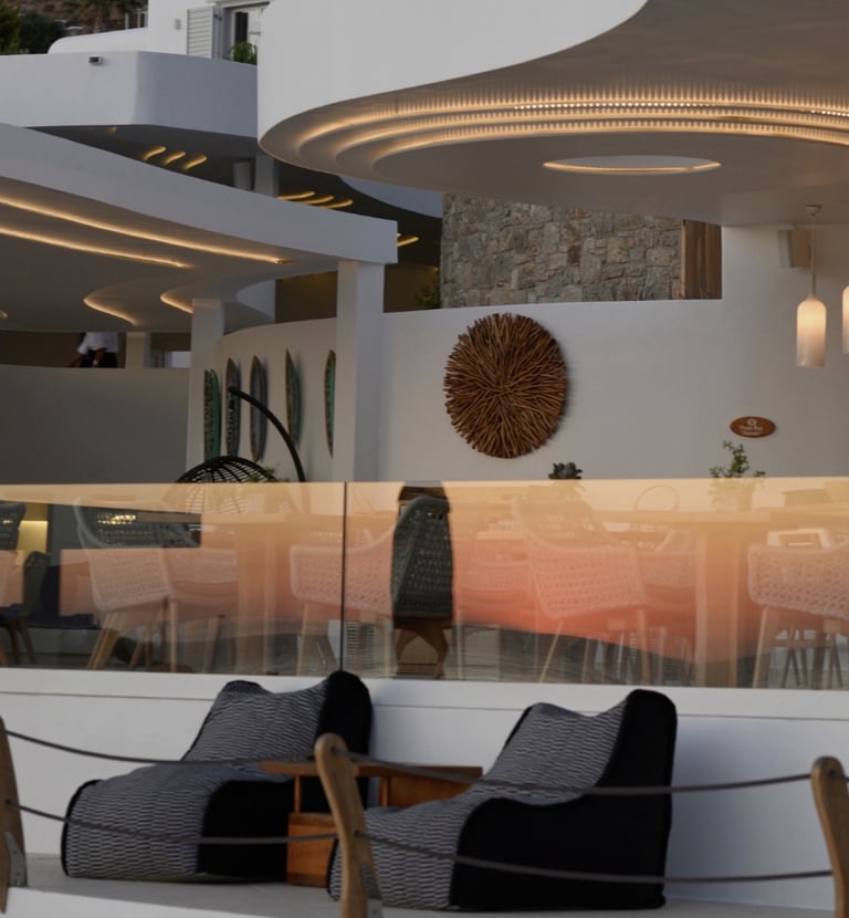 a restaurant with a view of a restaurant