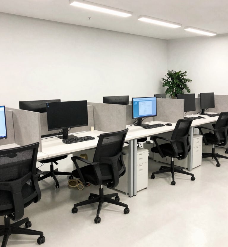 Stylish portfolio grid showcasing premium website layouts with contrasty violet highlights.