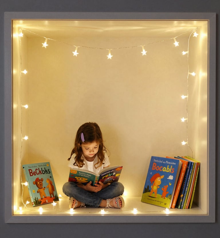 A playful jungle-themed room featuring vibrant animal wall decals and leafy accents.