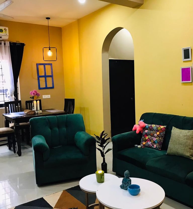 Goa Candolim beach 2BHK AC Independent house, 1 km from Candolim beach.