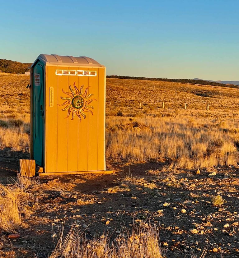 a portable toilet