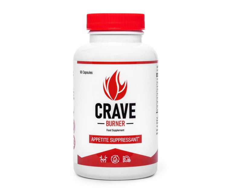 a bottle of cravel burner with a red cap