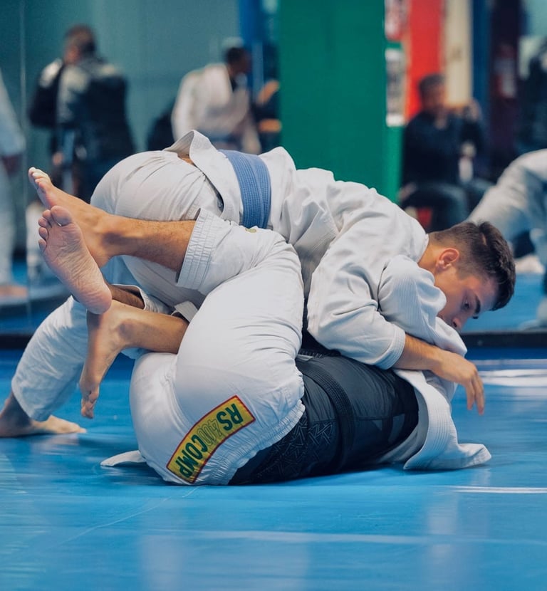 Jiujitsu Collado Villalba Kimono Blanco Gente Joven