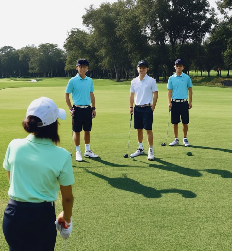 golf instructor helping a student at chee chan