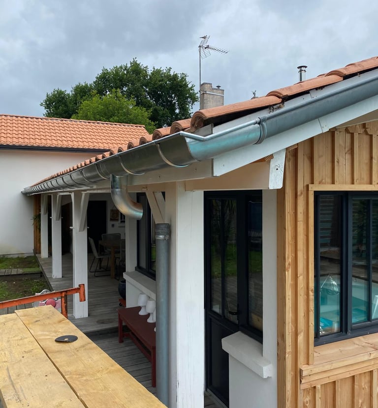 gouttieres zinc naturel