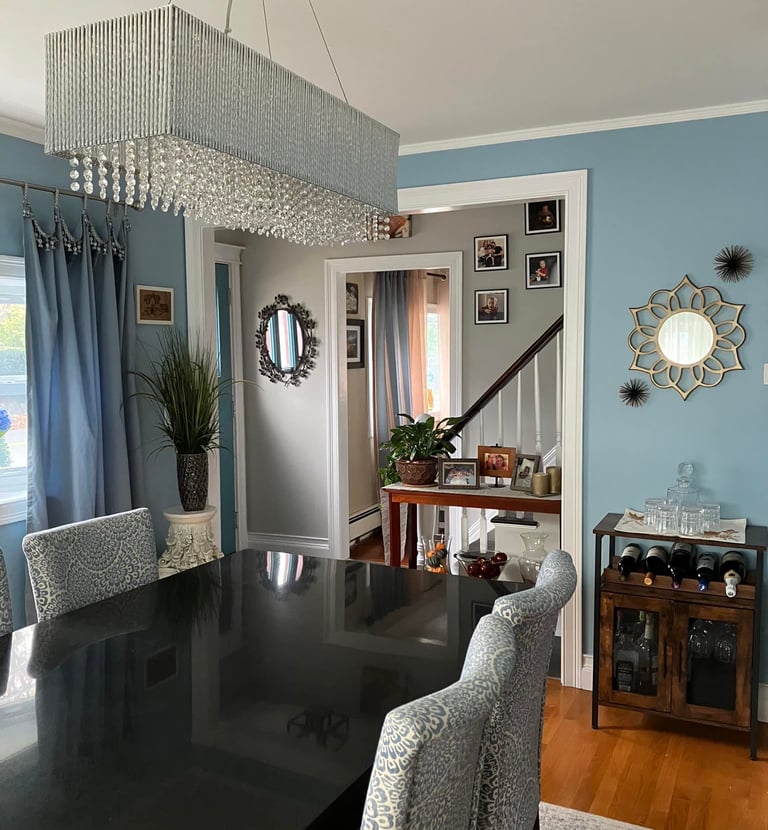 Interior painting of dining room