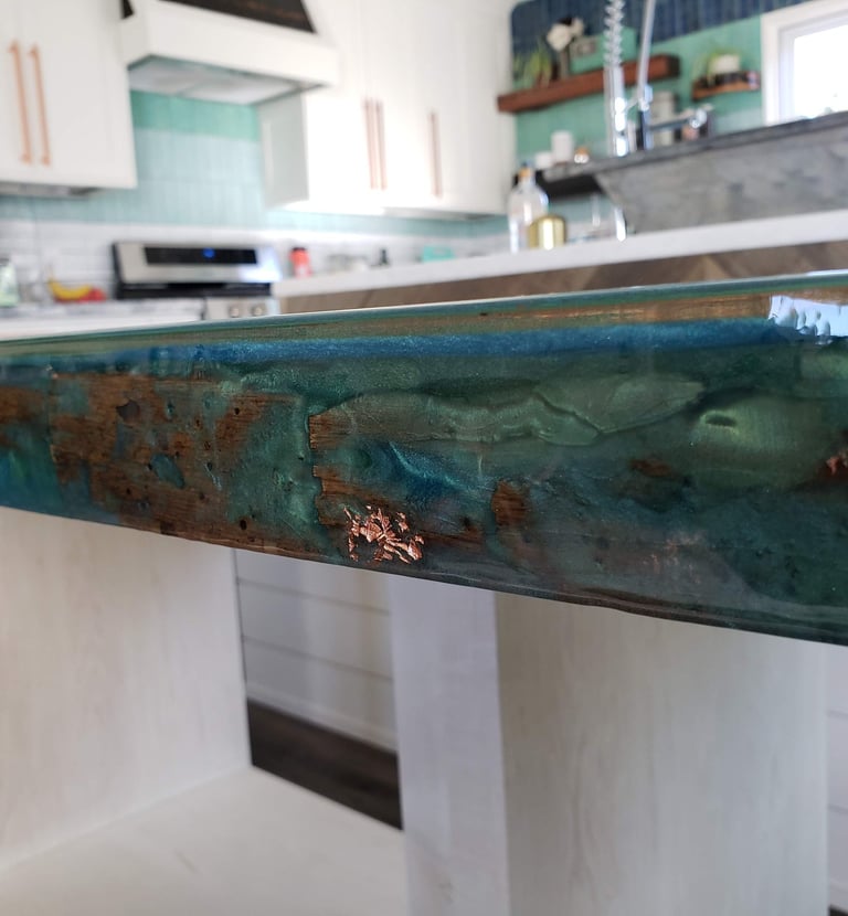 Maple wood dining table base and edge of custom table top. Colorado Springs woodworking.