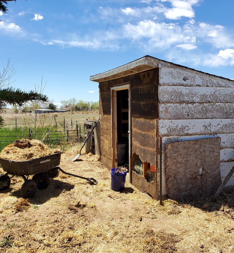 Before picture for a custom rabbit barn outside Colorado Springs in El Paso County.