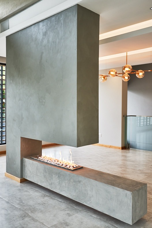 Beton Chire cemcote-skimmed-concrete-grey by Tswanacrete installed in botswana