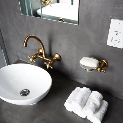 Tswanacrete installed Satincrete Graphite in a seamless elegant bathroom finish in gaborone botswana