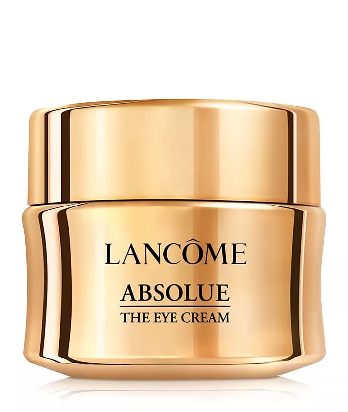 Lancôme Absolue The Eye Cream in a luxury gold jar for anti-aging skin care.