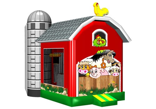 Inflatable Farm Barn Moonwalk Bouncer