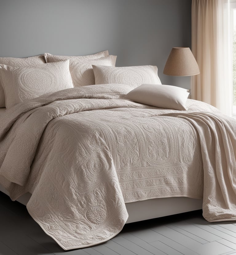 Šviesiai ruda lovatiesė ir pagalvėlės