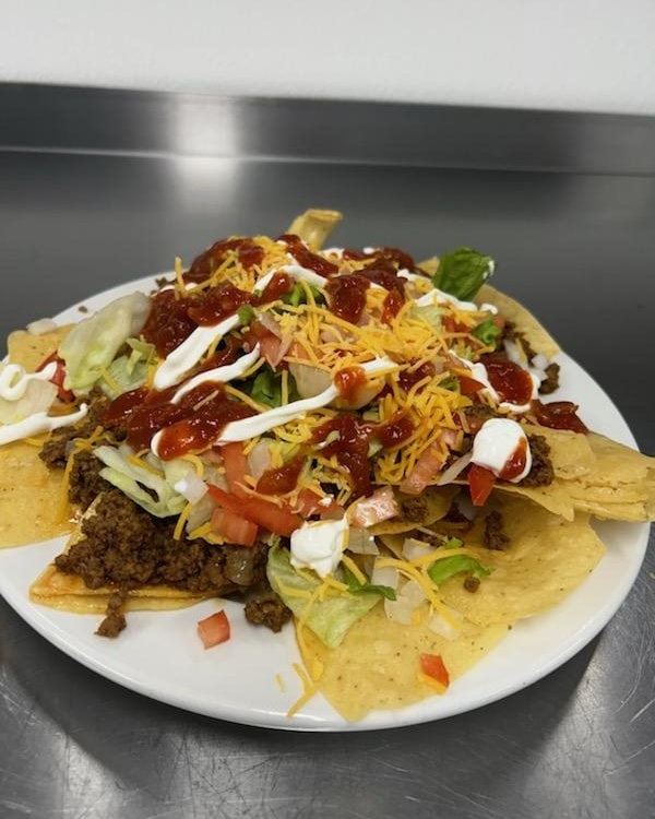 nachos at the rustic spoon