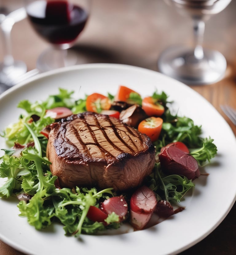 A serene garden area surrounded by lush greenery at the hotel.