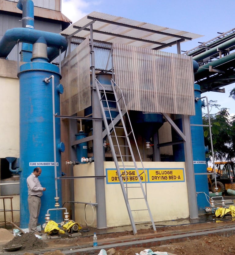 HCL fumes scrubbing systems for HCL fumes geeerated from Hot Acid Pickling tanks.