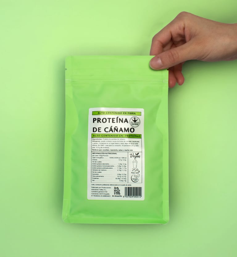proteína de cáñamo de alto valor premium Sr. Valley Hemp Foods