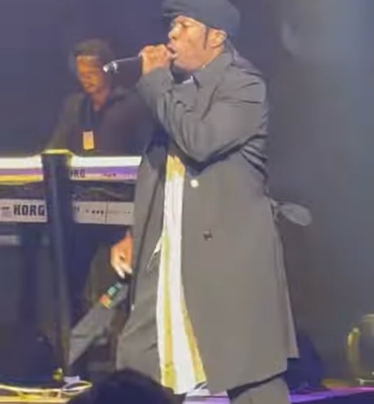 Reggae singer singing