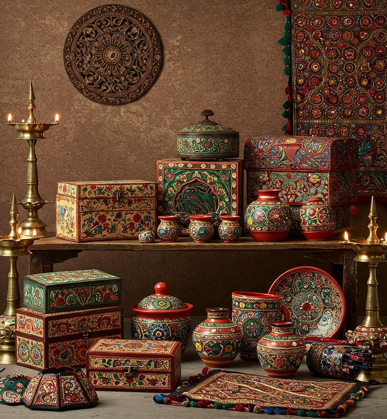 "Indian supplier crafting traditional handicrafts for global export."