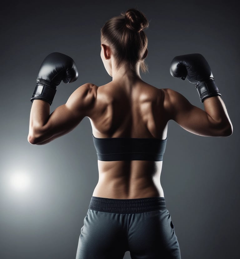A joyful mother playing with her children in a park.