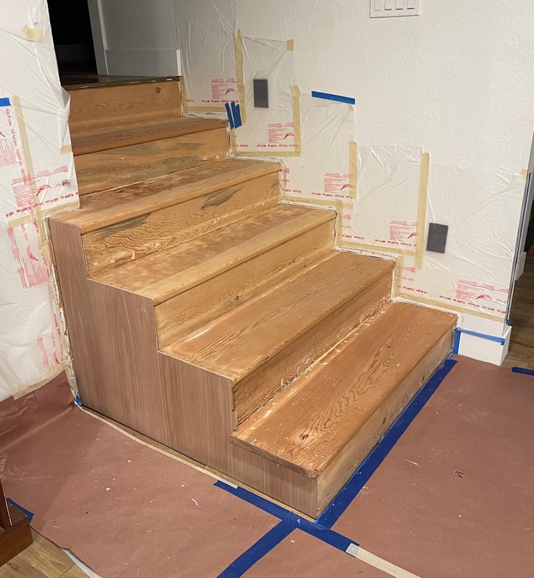 Staircase renovation by Portugal Woodworks in Park City, Heber, Sandy, Lehi, Spanish Fork.