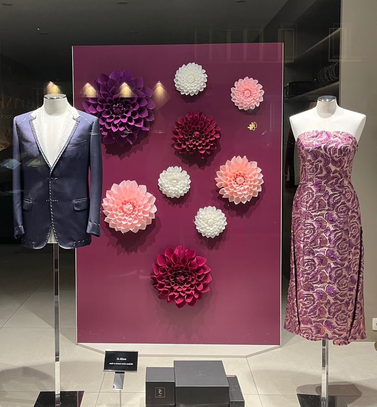 décor de vitrine automnale