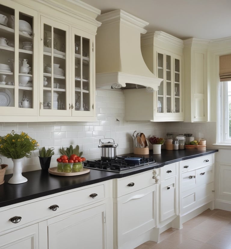 An inviting kitchen with sleek appliances and ample counter space.