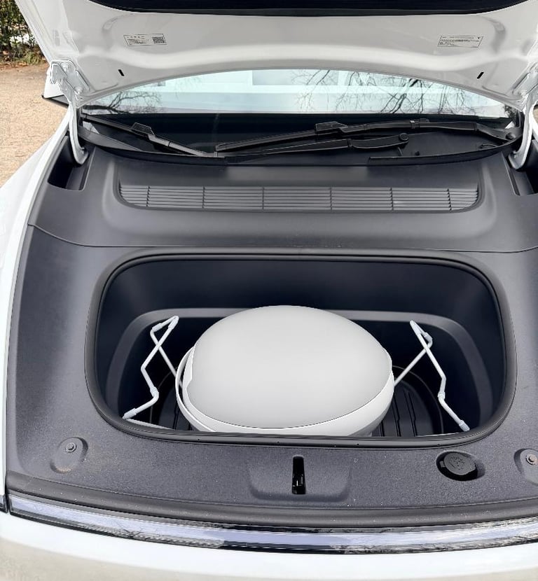 Tesla Toilet in Tesla Frunk